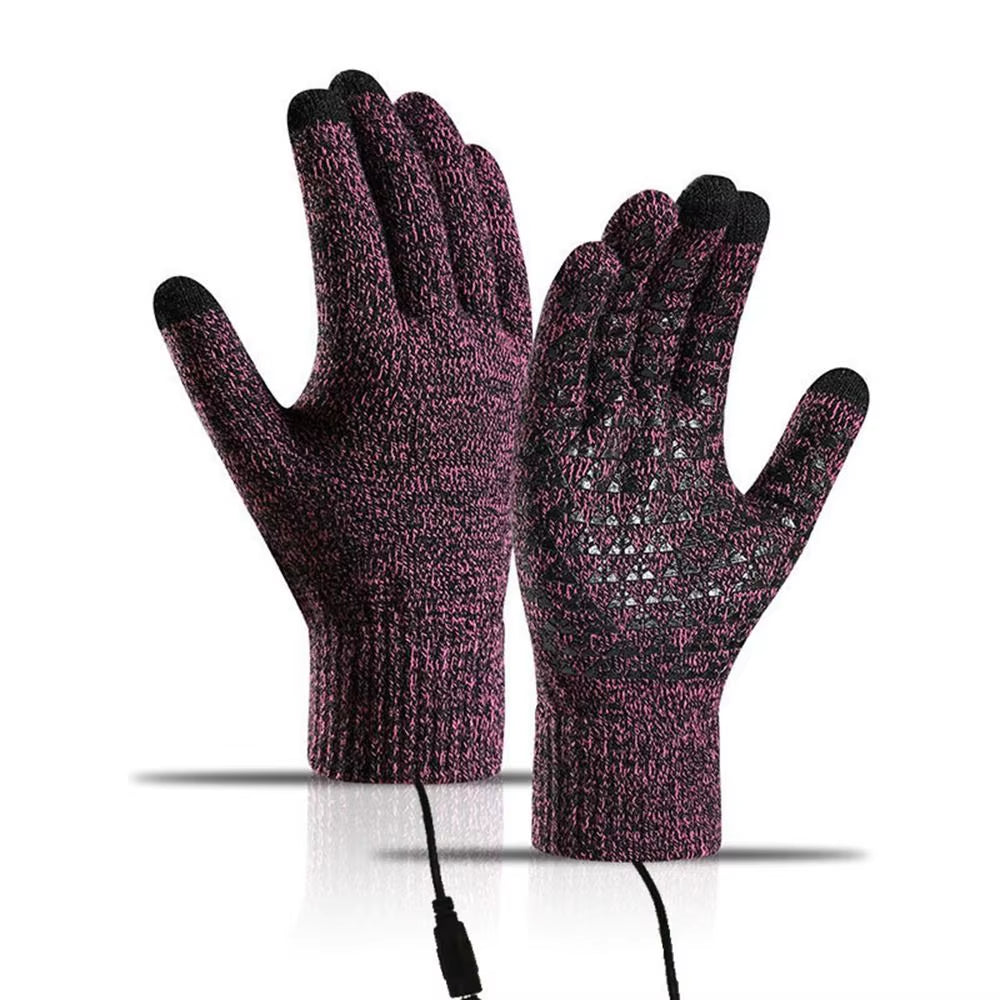 "Electric Heated Winter Gloves – Touchscreen, Non-Slip Cycling & Knitting Gloves for Men & Women"