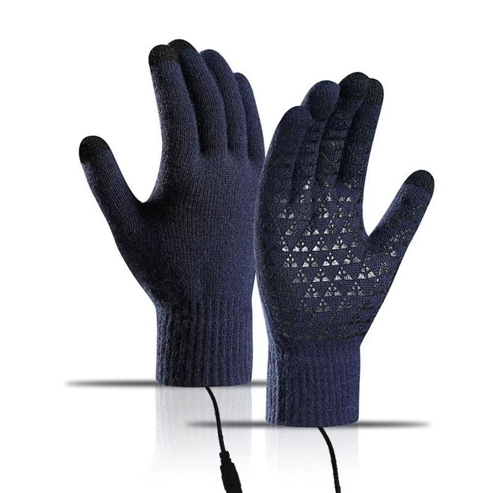 "Electric Heated Winter Gloves – Touchscreen, Non-Slip Cycling & Knitting Gloves for Men & Women"