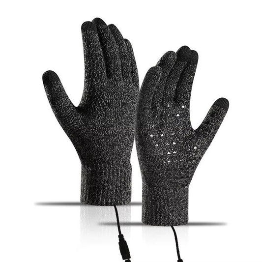 "Electric Heated Winter Gloves – Touchscreen, Non-Slip Cycling & Knitting Gloves for Men & Women"