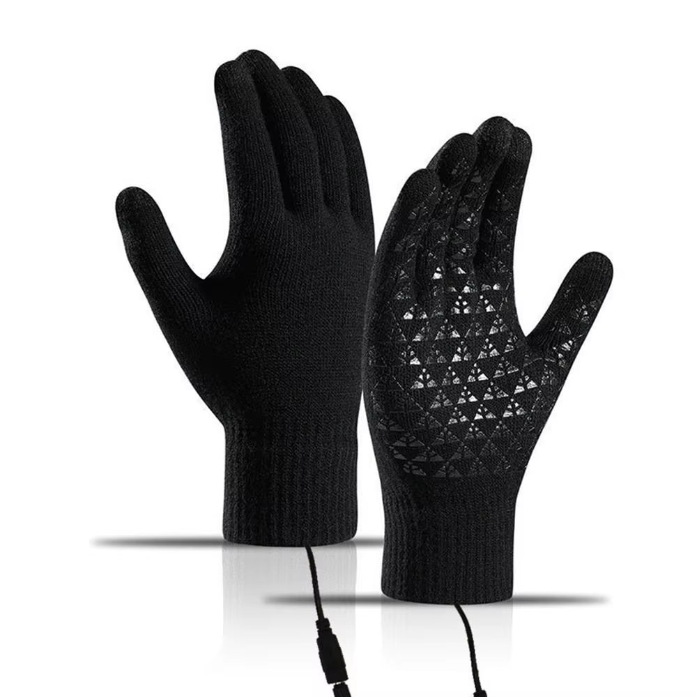 "Electric Heated Winter Gloves – Touchscreen, Non-Slip Cycling & Knitting Gloves for Men & Women"