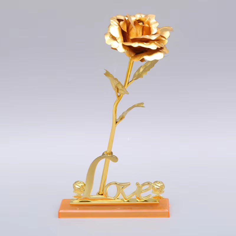 "24K Gold-Plated Artificial Rose with Galaxy Box – Perfect Gift for All Occasions"